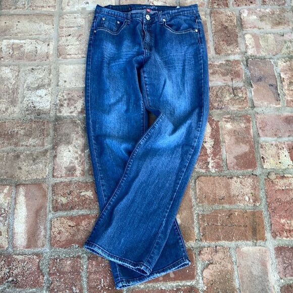 Ms. Firefly High Rise Distressed Boot Cut Jeans Size 12 - Picture 1 of 9